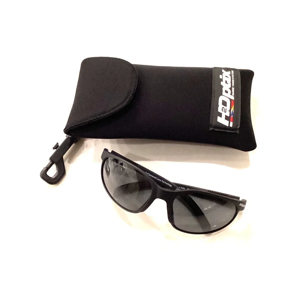 Vintage H2Optix H89400 Men's Black Frame Designed By Serengeti Made In Italy